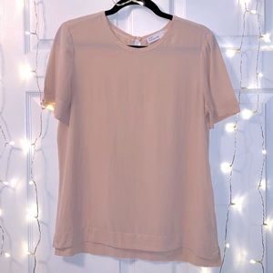 Grana Blush Pink Silk Blouse Size S